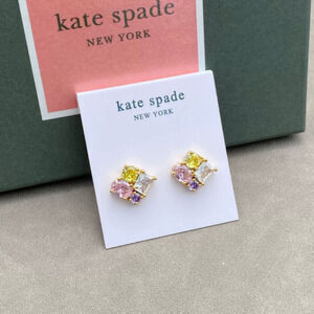 kate spade Pink Zircon Sterling Silver Earrings Contrast